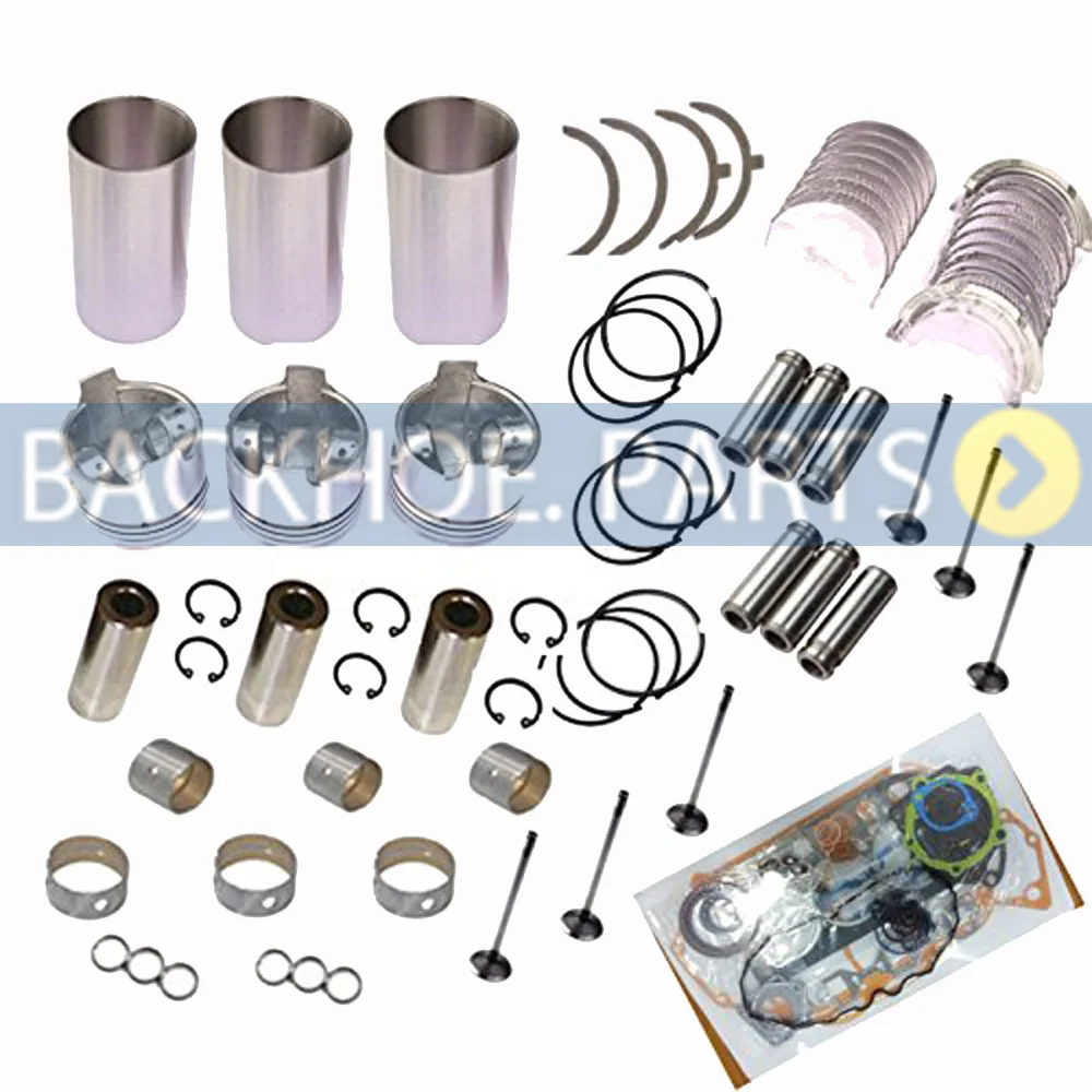 Overhaul Rebuild kit for Yanmar 3TN75-RJ 3TN75L 3TN75 Engine John Deere 855 856