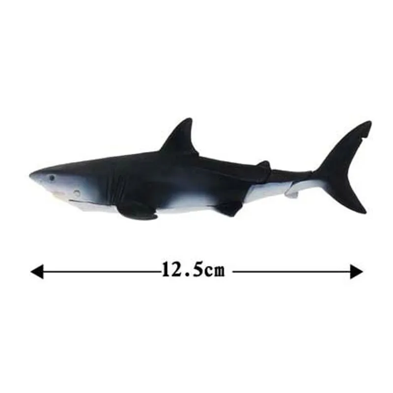 Animals Unisex Plastic Hot Sale Simulation Wild Marine Animal Model Children Boy Big White Shark Toy 2021