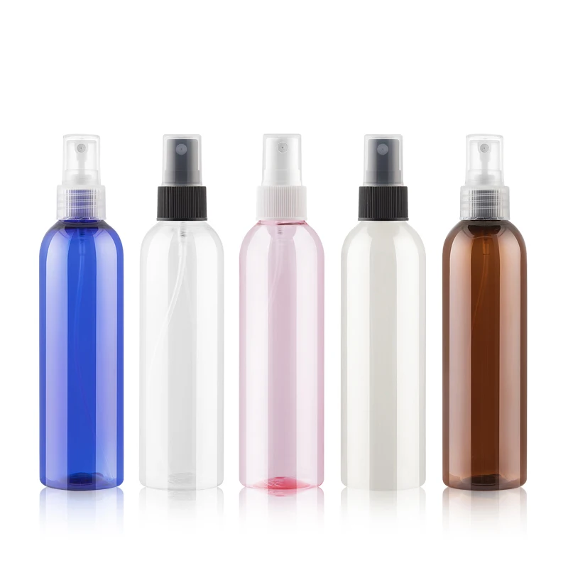 30pc 200mL Refillable Bottles Plastic Brown/Blue/Clear/Pink/Peal White Perfume Atomizer Empty Spray Bottle Makeup Bottle