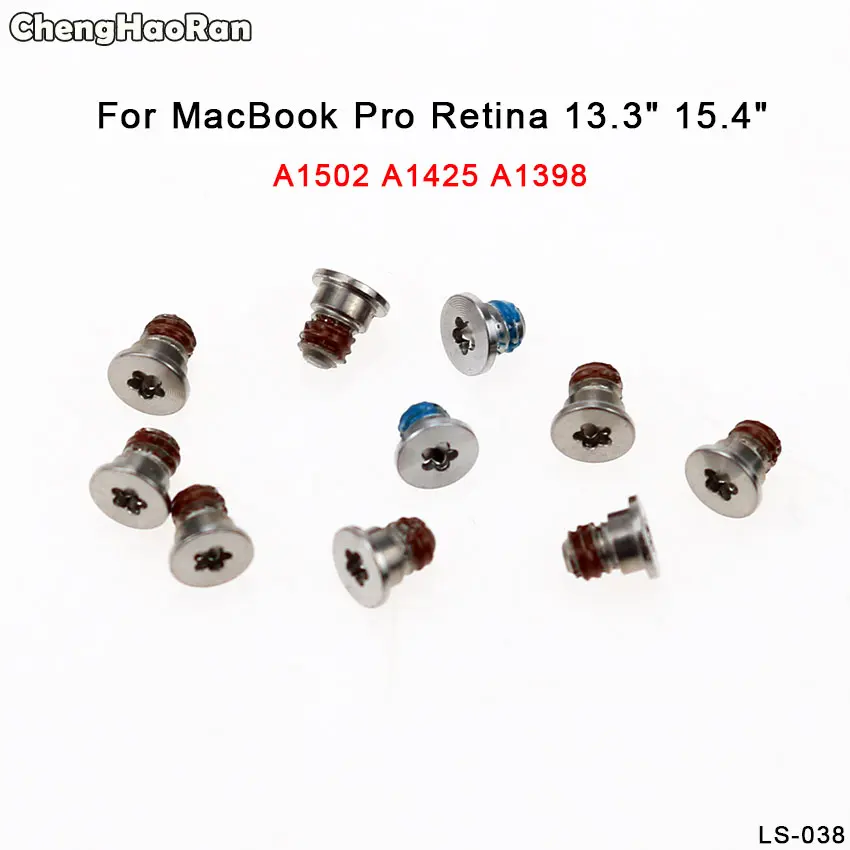 ChengHaoRan Универсальная крышка корпуса компьютера нижние задние винты для MacBook Pro 13 "A1278 A1286 A1502 A1706 A1707 A1708 Air A1369