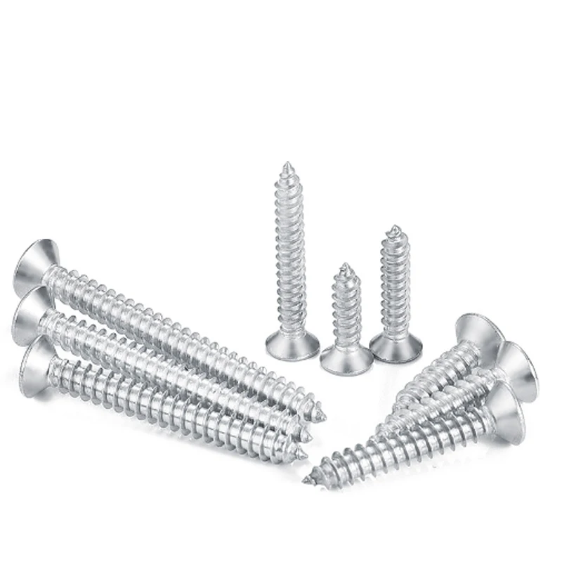 20pcs/lot M3/M4/M5 6/10/16/20/25/30/35/40/45/50/55/60mm screw 304 Stainless Steel Cross Countersunk Self Tapping Screws