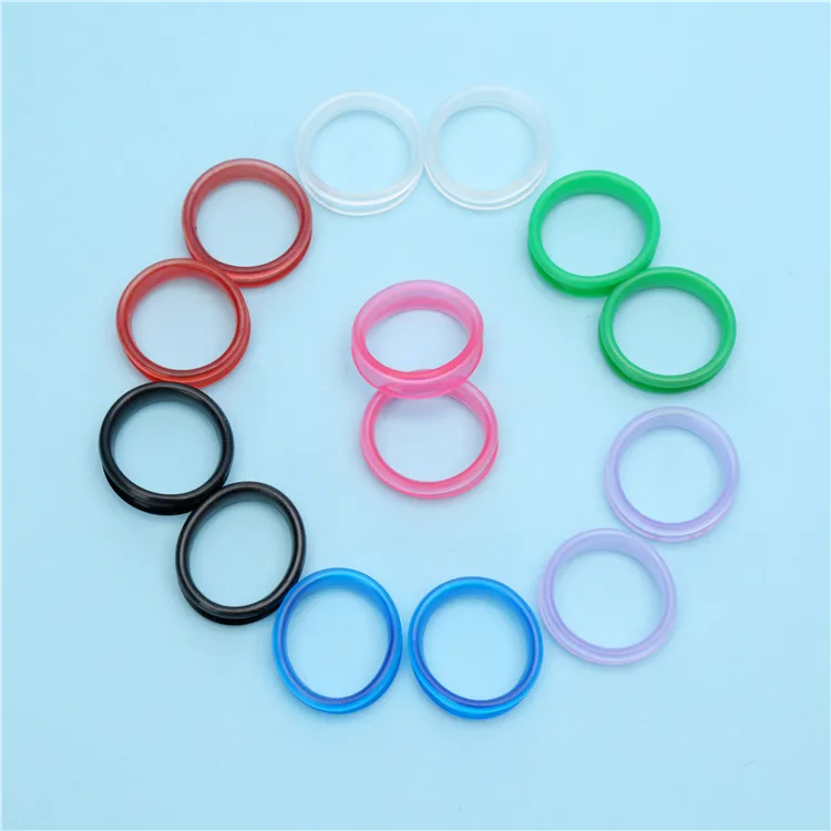 100pcs /bag  Hair Scissor Pet scissors hairdressing Scissors Color Plastic Finger Ring