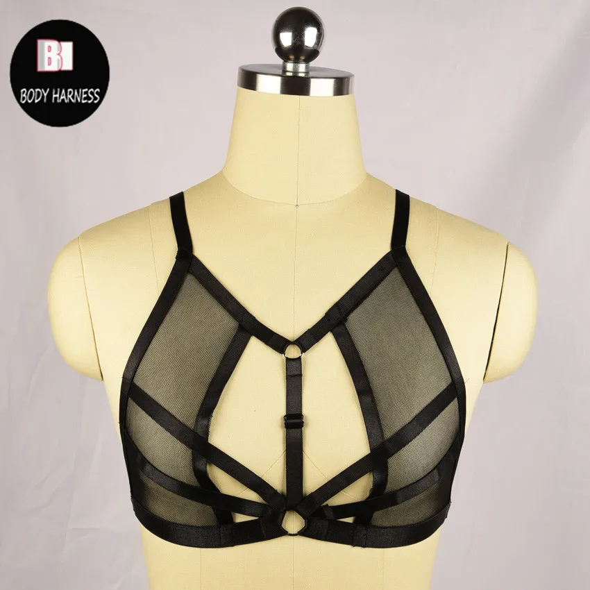 

wmen black body harness top Binding sexy lingerie adjustable gauze cage harness bondage lingerie body harness