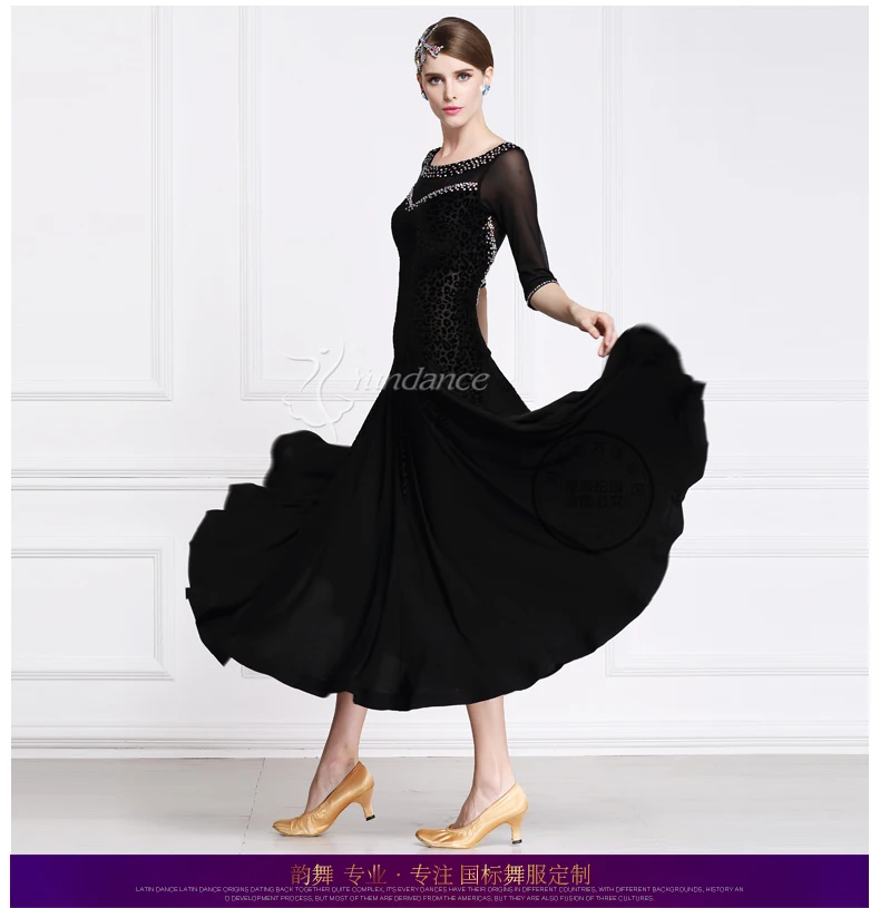 Dame Angepasst Ballroom Dance Kleid Mädchen Walzer Tango Tanzen Kleider Weibliche Standard Flamenco Bühne Ballsaal Kostüme D-0407