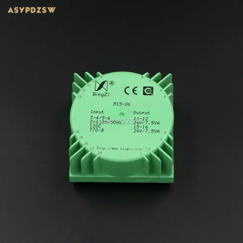 15VA Green Square 15W Sealed toroidal transformers M15-06 Output voltage AC dual 24V(2*24V)