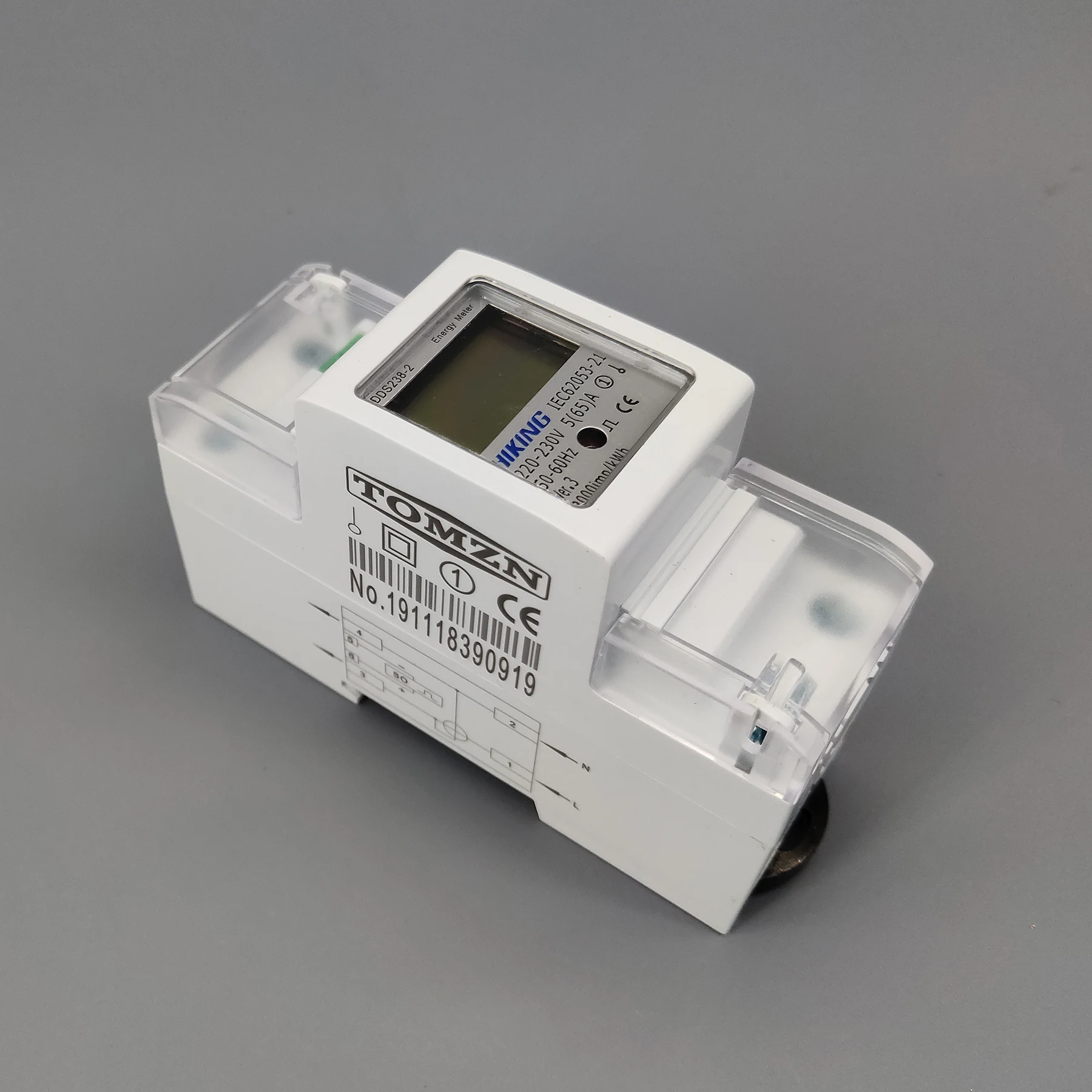 5(65)A 220V 230V 50HZ 60HZ DDS238-2 Single phase Din rail KWH Watt hour din-rail energy meter LCD