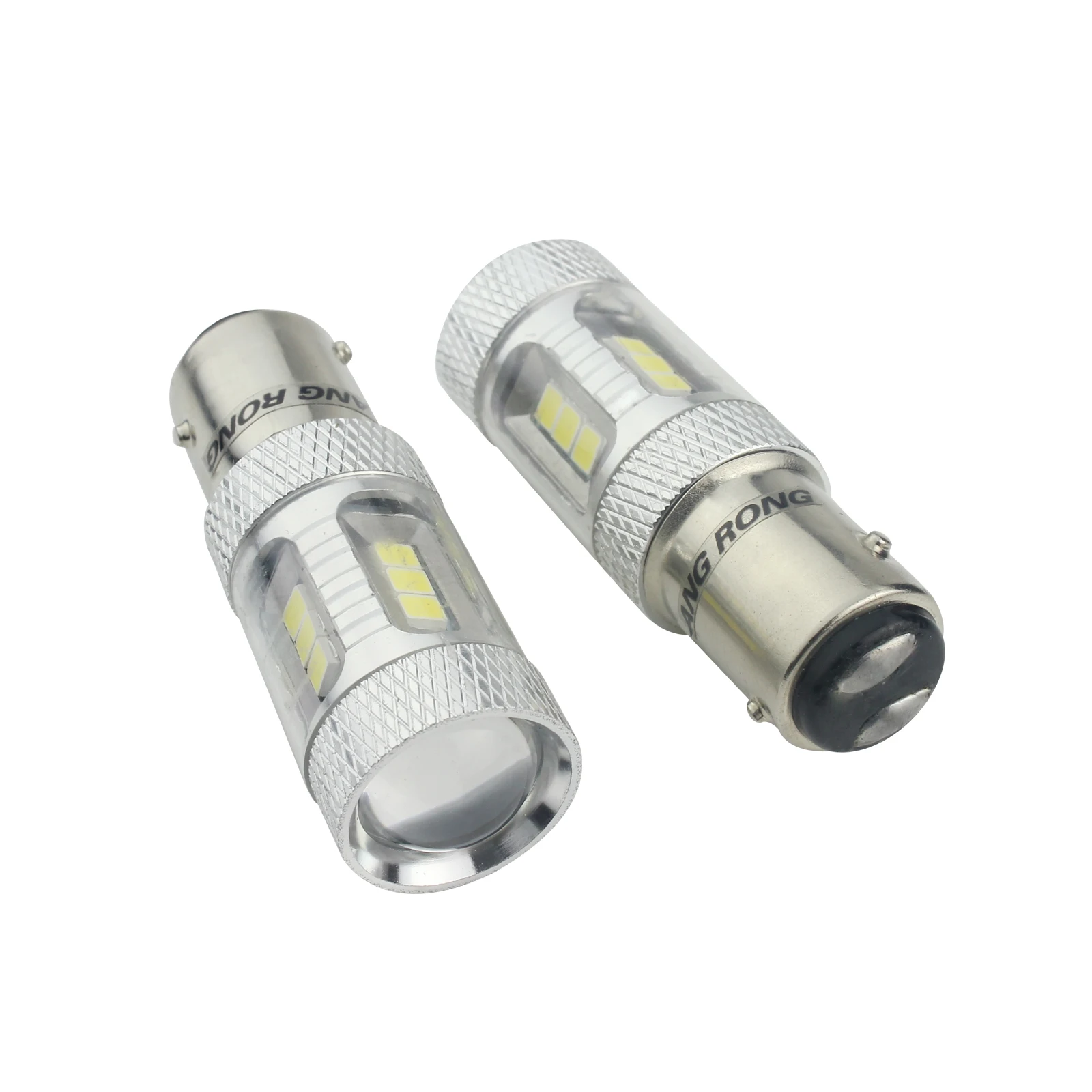 ANGRONG 2pcs BAZ15d P21/4W 15 SMD LED Side Signal Tail Brake Stop Light Bulbs