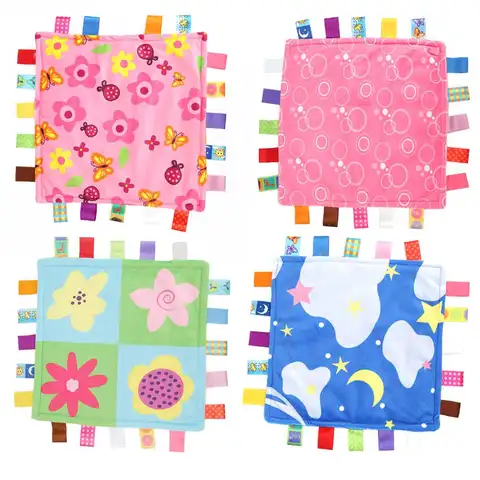 Newborn Baby Appease Towel Calm Wipes Kids Infant Towel Blanket Cute Soft Square Plush Toys Comforting Taggies Blanket