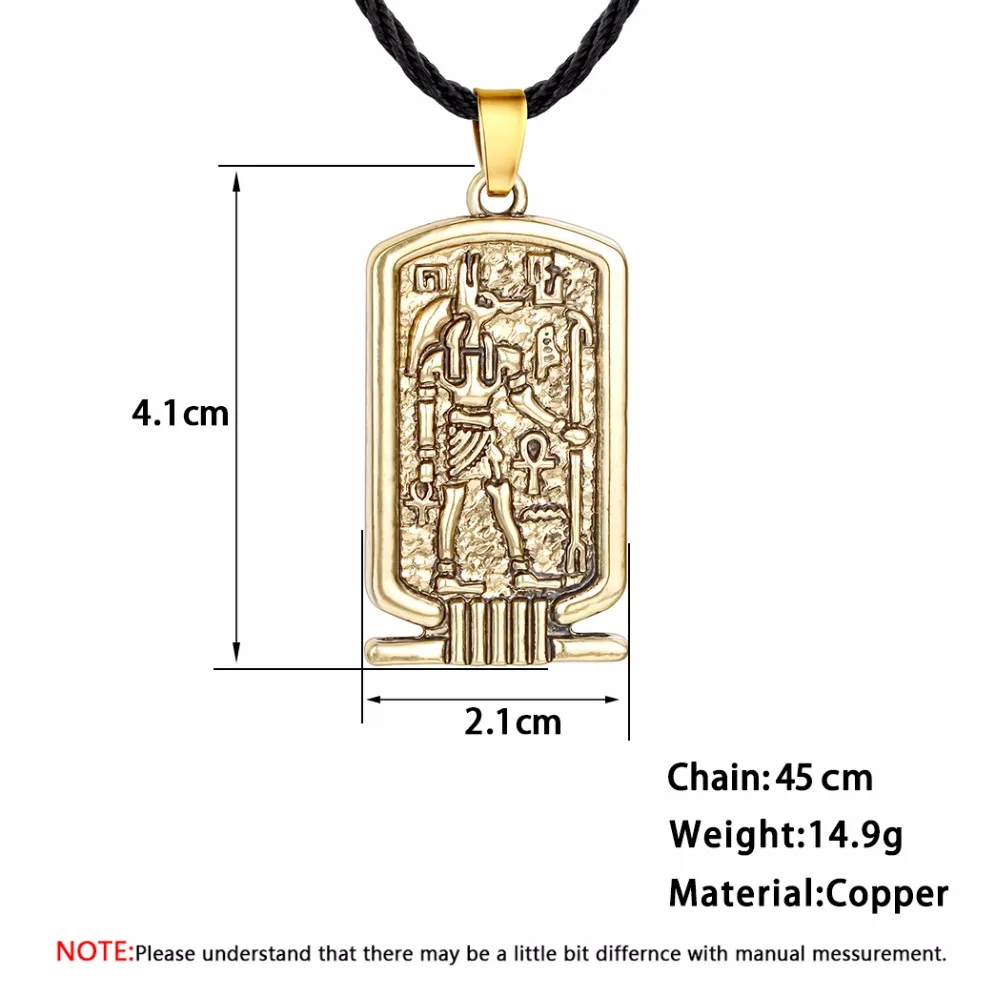 2020 Women Anubis Pendant Necklace Ancient Egypt Religious Jewelry Egyptian Hieroglyphs Awesome Men Necklace fashion Egypt Charm