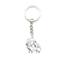 New Arrival Jewelry Pomeranian Dog Key Chains Women's Metal Keychains