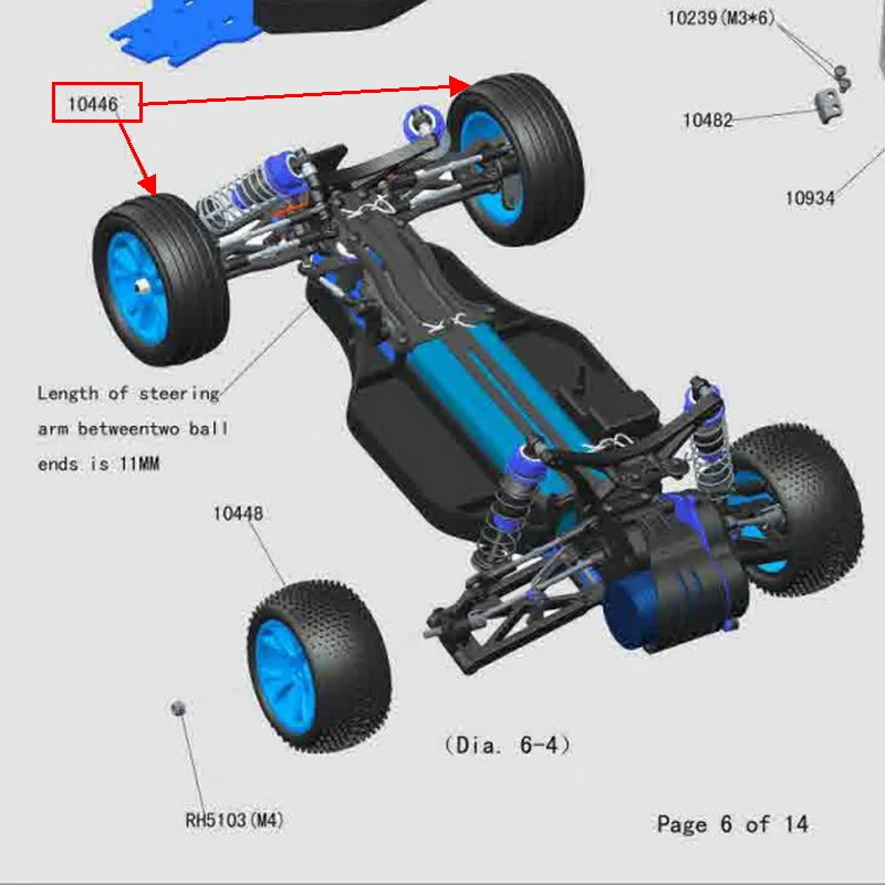 10446 pneumatici per Buggy anteriori pneumatici RC 2 pezzi per VRX Racing 1/10 Scale giocattoli telecomandati giocattoli per auto per bambini adulti