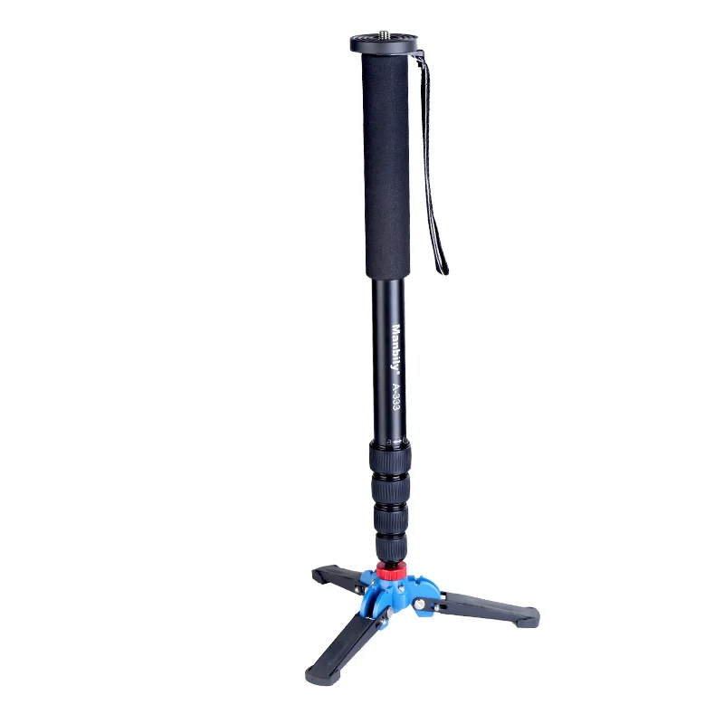 Manbily A-333 كاميرا احترافية محمولة من الألومنيوم مكونة من 5 أقسام Monopod DSLR Monopod لكاميرات Canon Nikon Sony DSLR DV