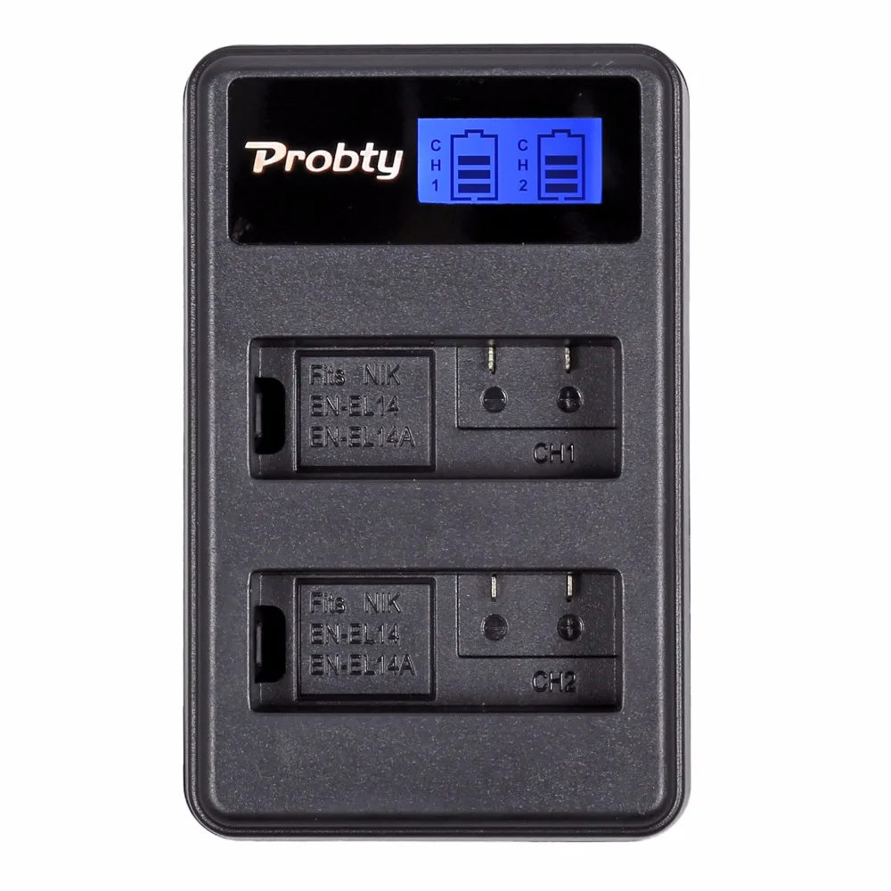 Pour Nikon EN-EL14 EN EL14 ENEL14 LCD USB touristes Chargeur pour Nikon D5300 D5200 D5100 D3100 D3200 D3300 P7100 P7000 P7700 Caméra