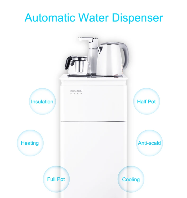 Verticale Distributore di Acqua Per Uso Domestico Completamente Automatico di Ingresso Fredda e Calda A Risparmio Energetico Desktop Fontana con Acqua Potabile In Bottiglia di Acqua BRSD-03