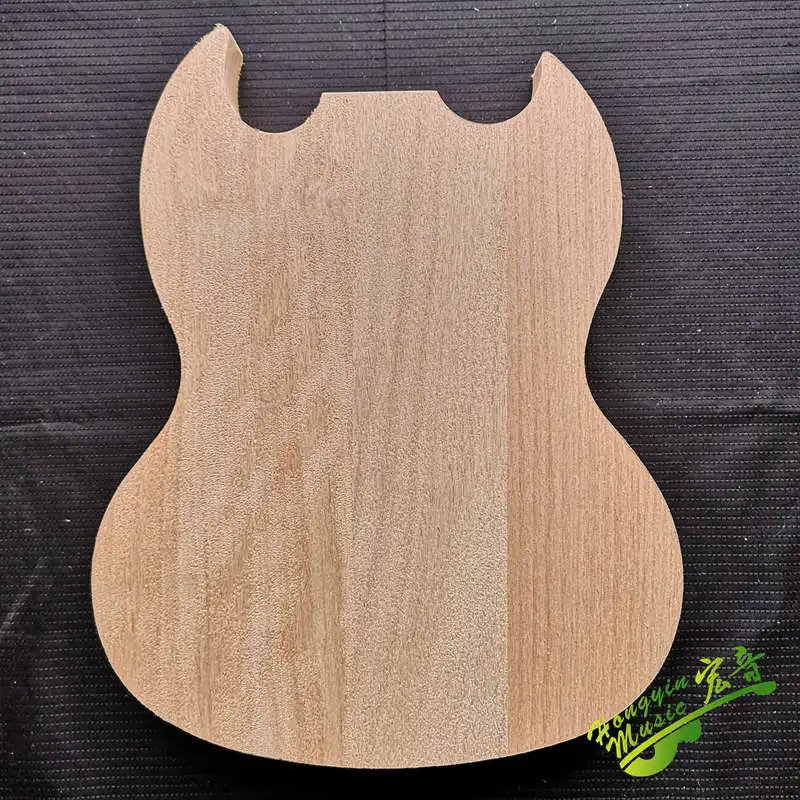 Electric Guitar Body Okoume Mahogany Wood Body Semi Finished Barrel Electric Guitar Accessories