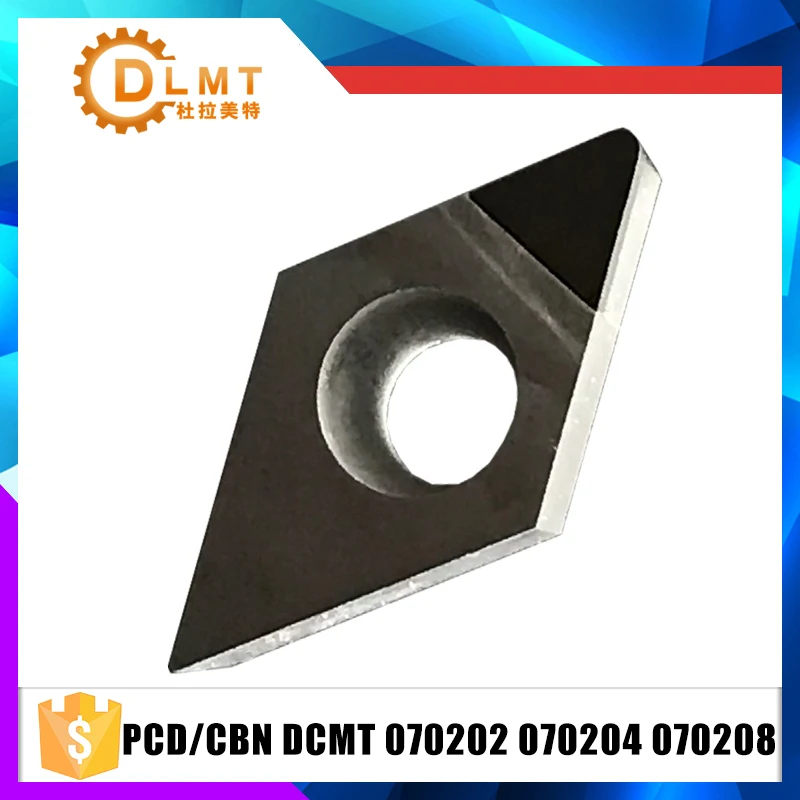 PCD Inserts CBN Inserts DCMT070202 DCMT070204 DCMT070208 DCGT11T302 DCGT11T304 DCGT11T308  Suitable For Lathe Tools For Turning