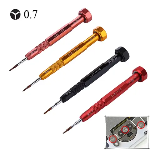 마더 보드 iPhone 7 7P 8 8P X 마그네틱 스크류 드라이버 Tournevis 전화 수리 도구 용 정밀 Y 0.7 트라이 윙 스크루 드라이버