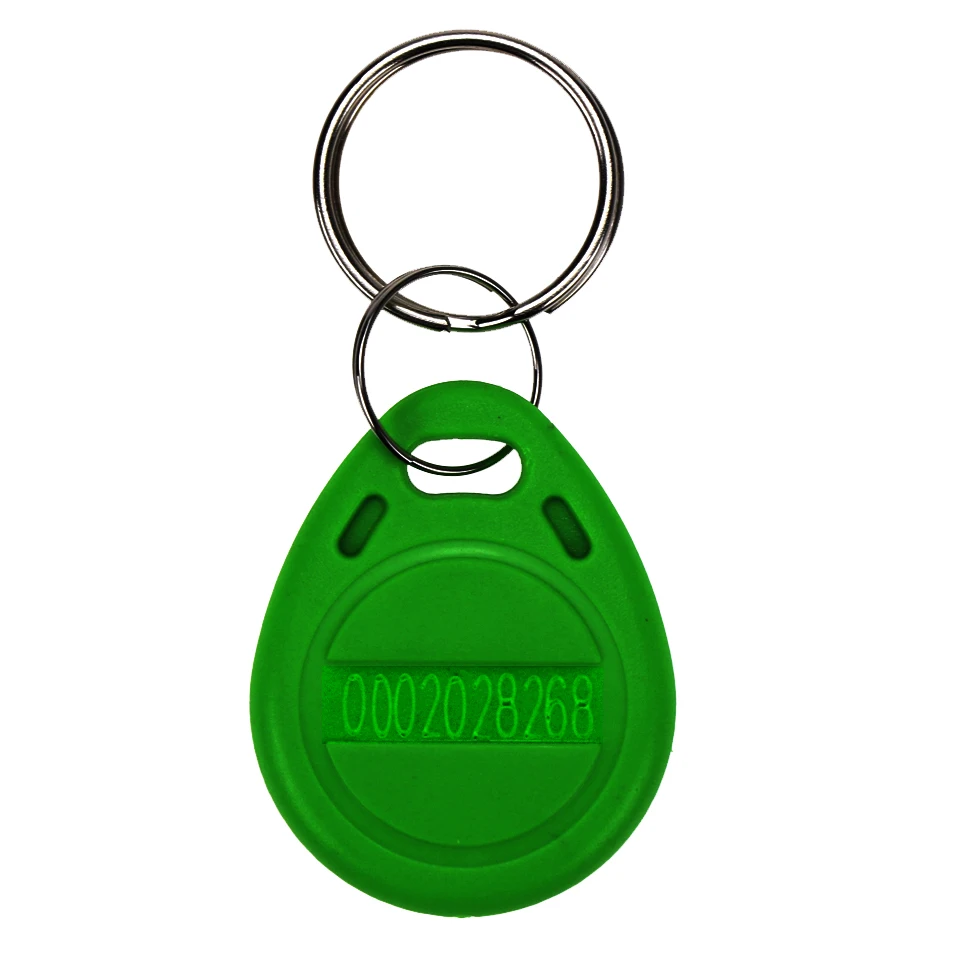 100pcs/lot RFID Keychain Card Tag Key 125khz ID Keyfob TK4100 EM4100 Access Control Time Attendance Fob Token Ring