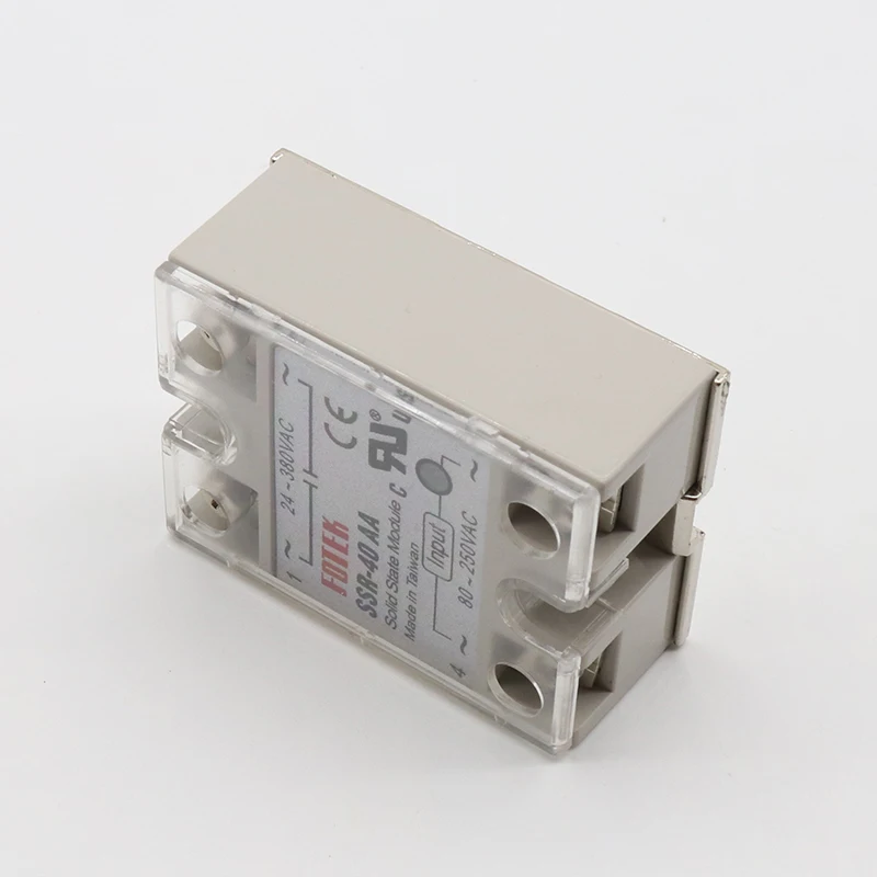 1 pcs SSR-40 AA AC-AC Metal Base Solid State Relay Moudle SSR-40AA 40A Output AC 24-380V Good Quality Wholesale Hot Sale Promot