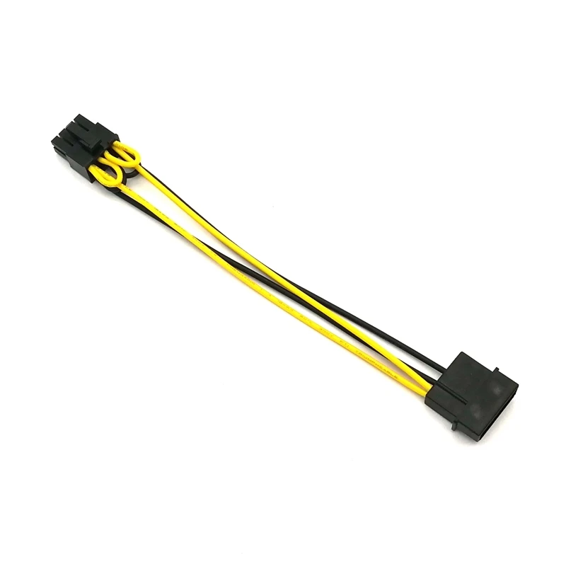 Angitu 18AWG IDE Molex 4Pin to CPU ATX 8Pin Male Power Adapter Cable-20CM