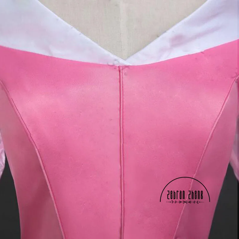 Top Quality ! Aurora Princess Cosplay Costume Pink Dress For adult Girl Women Halloween Party Costume Dress