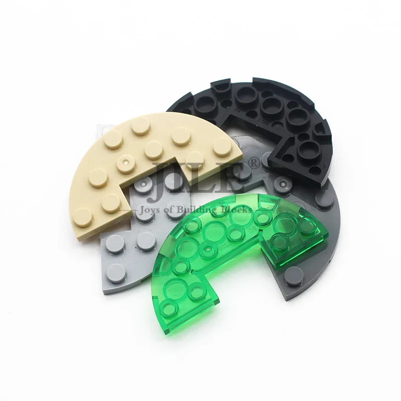 

Moc Plate Round Half 3x6 with 1x2 Cutout 18646 DIY Creative Enlighten Building Blocks Bricks Compatible Assembles Particles