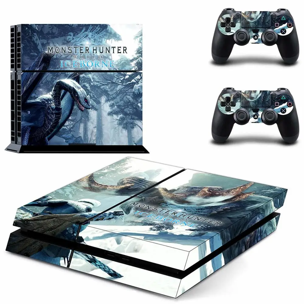 Monster Hunter World Iceborne PS4 Skin Sticker Decal For Sony PlayStation 4 Console and 2 Controllers PS4 Skin Sticker