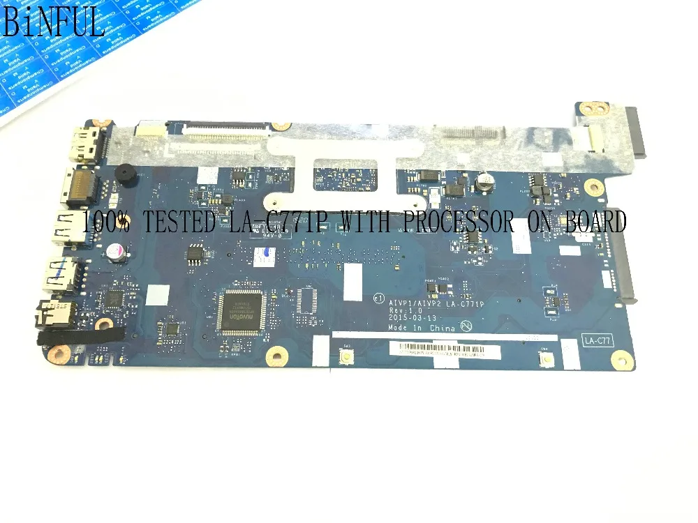 AVAILABLE AIVP1/AIVP2 LA-C771P  LAPTOP MOTHEBOARD FOR LENOVO 110-15IBY MAIN BOARD.PROCESSOR N2840 INCLUDED