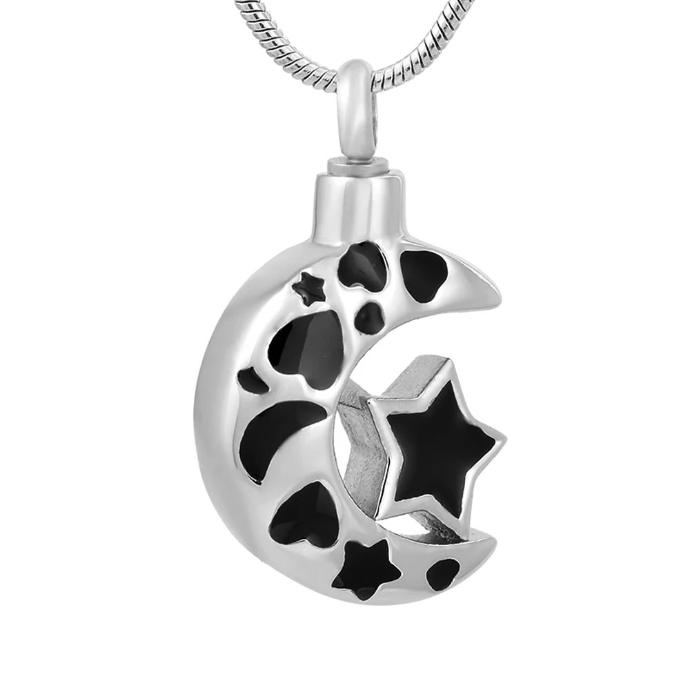 

Cremation Urn Necklace for Ashes Moon&star You&me' Stainless Steel Memorial Ash Keepsake Cremation Jewelry for Ashes