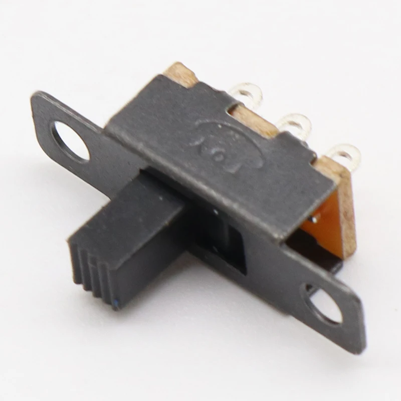 20 pces quentes 5v 0.3a mini tamanho preto spdt slide switch para pequeno diy power