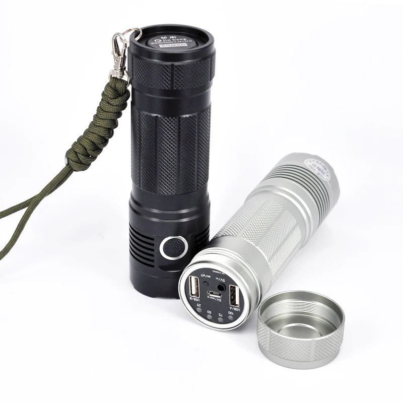 Cree L2/10W xhp70 30W 18650 flashlight charging long-range outdoor waterproof USB charging treasure home