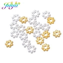 4mm Metal Spacers Gold/Silver Color Snowflake Spacer Beads For Women Men Beadwork Jewelry Bracelet Necklace Earring Making