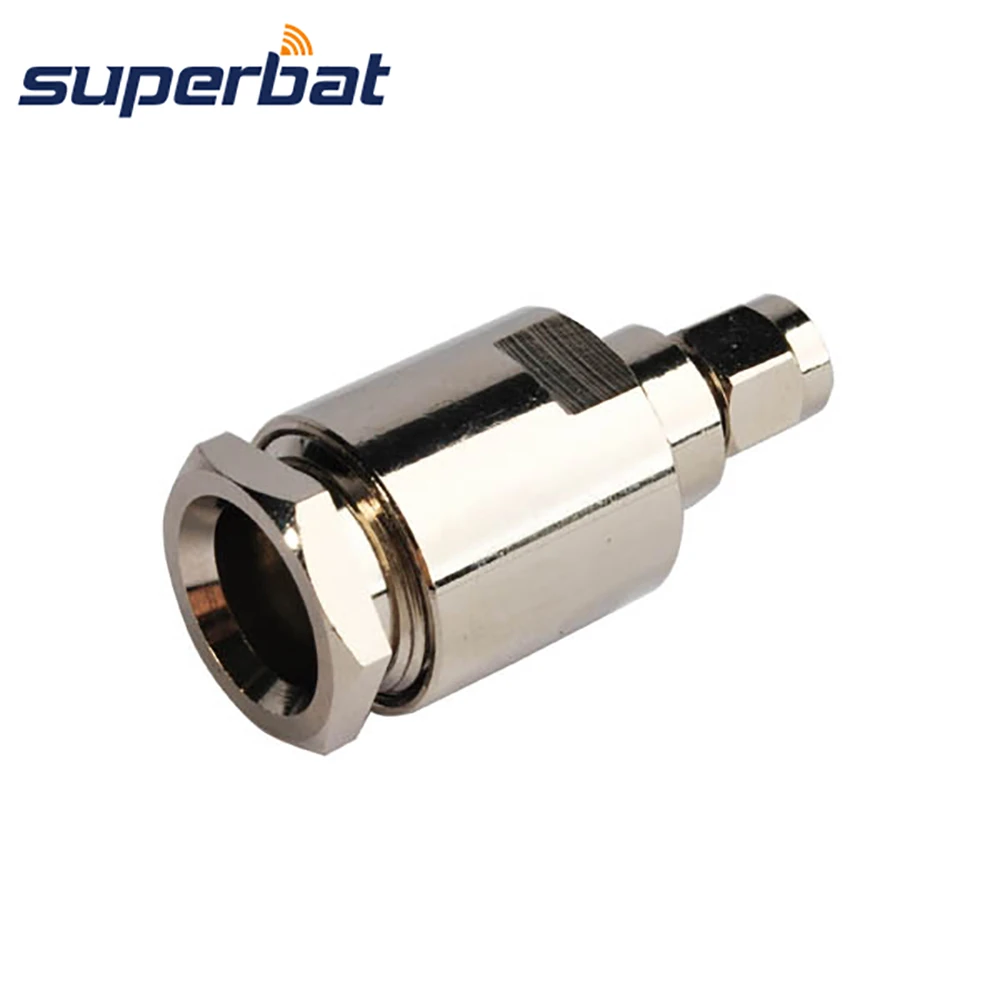 Superbat SMA Male Straight Crimp Attachment Cable Mount RF Coaxial Connector 50 ohm for Cable LMR400,RG213