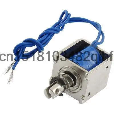 0.15Kg Holding Force DC 24V 1A Open Frame Push Type Solenoid Electromagnet