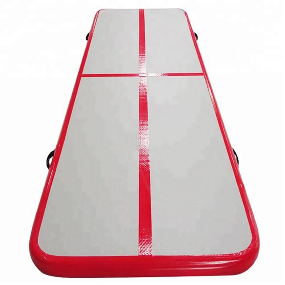 

New Red Color Inflatable Air Floor With Pump Hot Sale Taekwondo Training Mat With Cheap Price DWF Gymnastic Mat/Tumbling Track