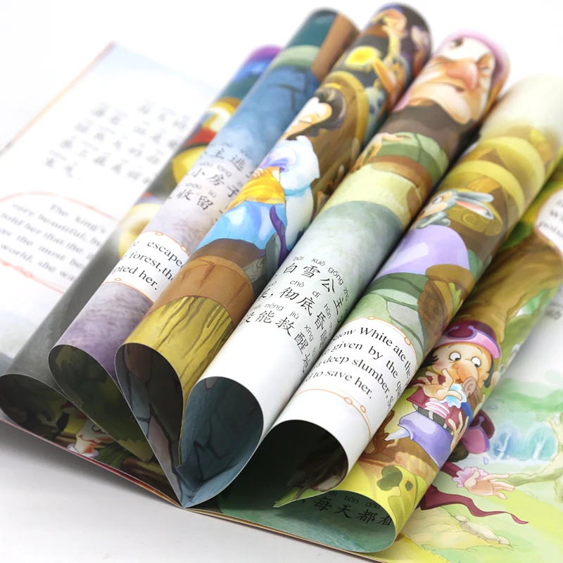 20 Books/set Chinese and English Bilingual Bedtime Story Book Classic Fairy Tales Chinese Character Han Zi book For Kids