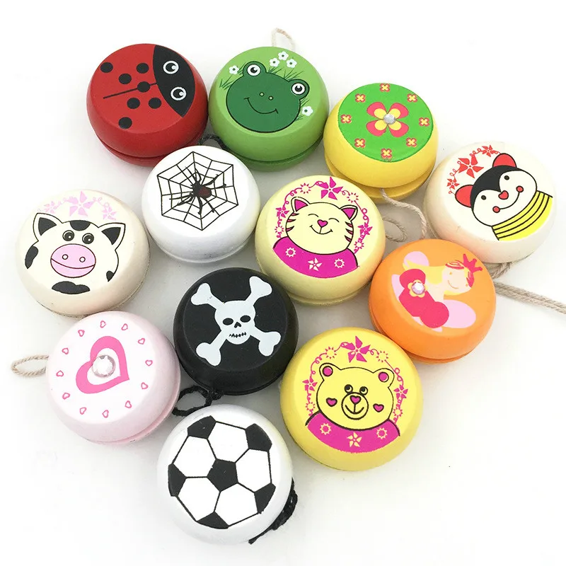 Classic Wooden Yoyo Toys 12 style Creative design of personality Building Personality Sport Hobbies Toys For Children Gift