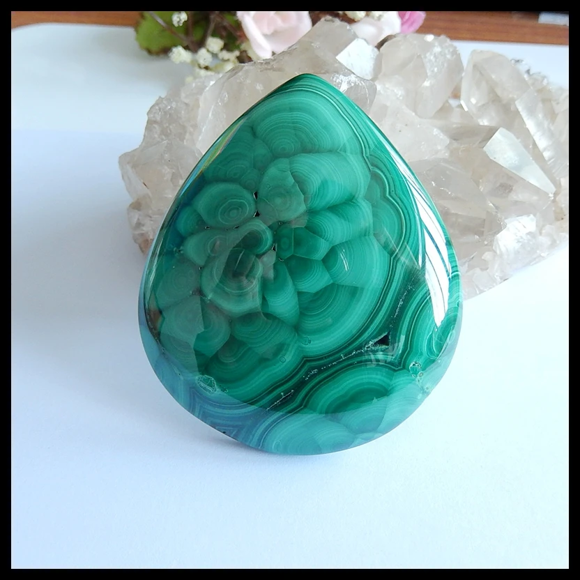 Jewelry accessories,fashion Malachite pendant Cabochon,Charms Women Jewelry Gift Gem Customized,61x56x11mm,85.8g