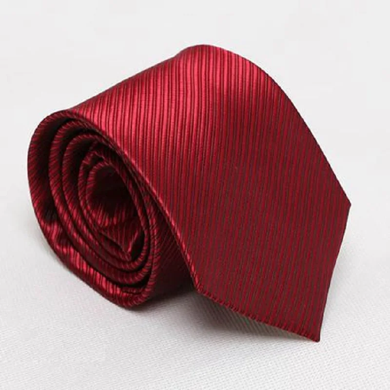 HOOYI new 2019 solid red tie neckties ties for men