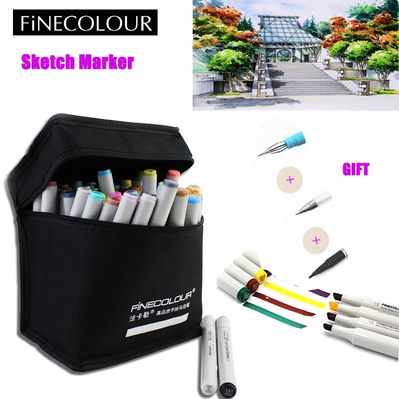 

160 Colors Finecolour Alcohol Based Ink Double Headed Art Sketch Markers Brush Pen Artist Set Animation Manga Design