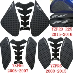 For Yamaha R3 2015 2016 2017 2018 YZF R6 2006 to 2016 R3 R6 YZF-R6 Decals Protector Anti slip Tank Pad Stickers Gas 3M Decal