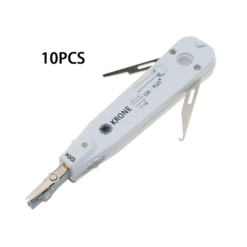 10PCS KRONE LSA-Plus Punch Down Tool With Sensor For Ethernet LAN Network Cat5 RJ45 Telecom Phone Wire RJ11 Cable Patch Panel