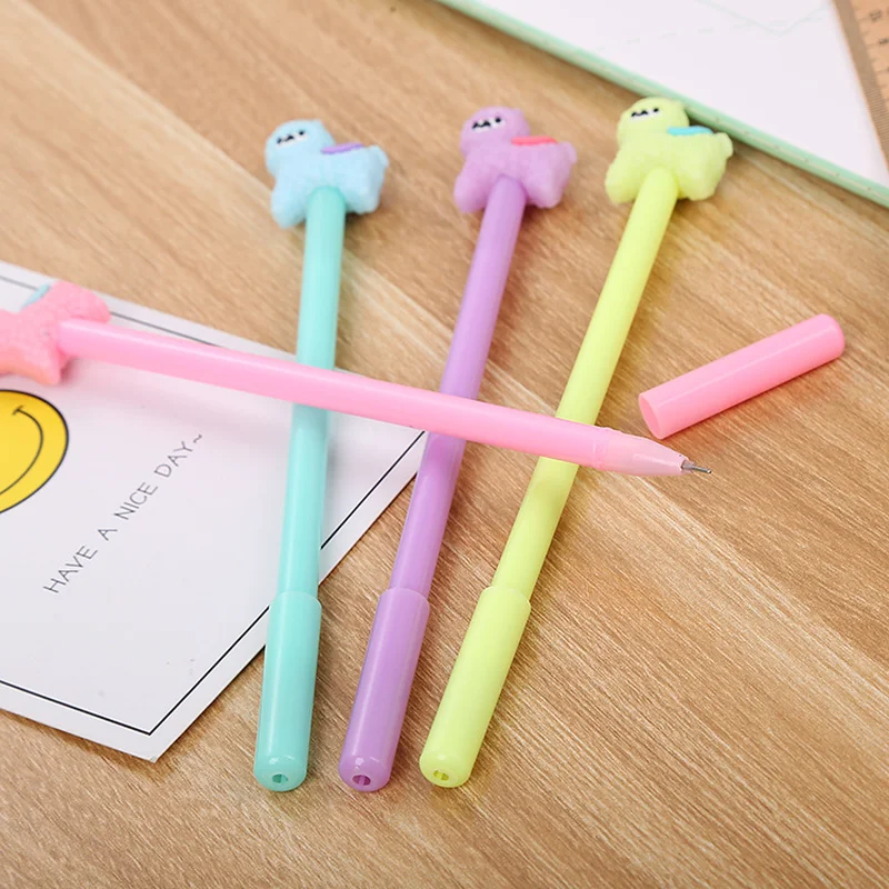 

100 Pcs Creative Stationery Alpaca Neutral Pen Cute Study Office Signature Pen Cartoon Animal Student Pen Kawaii School Supplies