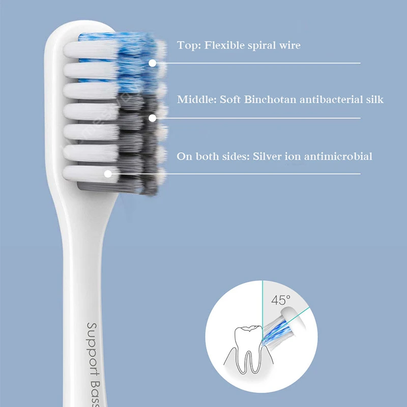 Xiaomi Mijia Doctor B Tooth Bass Method Sandwish-bedded Brush Wire 4 Colors For Mi Smart Home