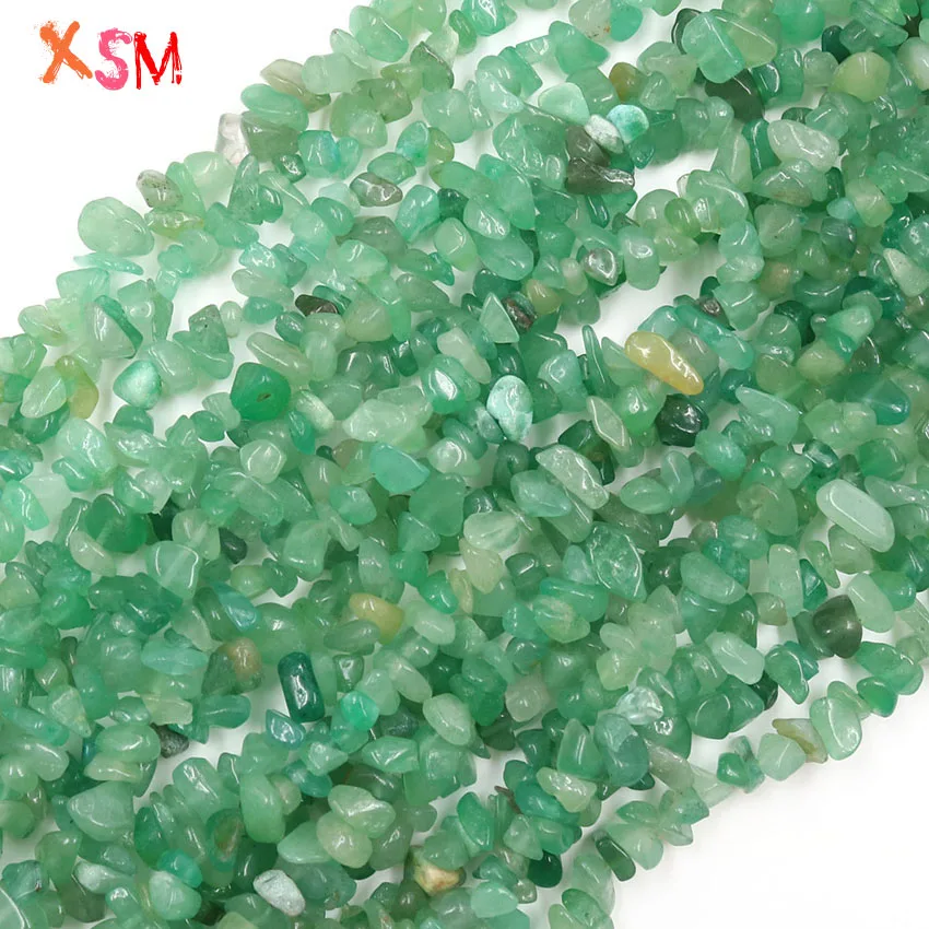 5-8MM Irregular Shaped Chips Stone Crushed Chunked Crystal Pieces Natural Green Aventurine Freeform Beads for DIY Jewelry Making