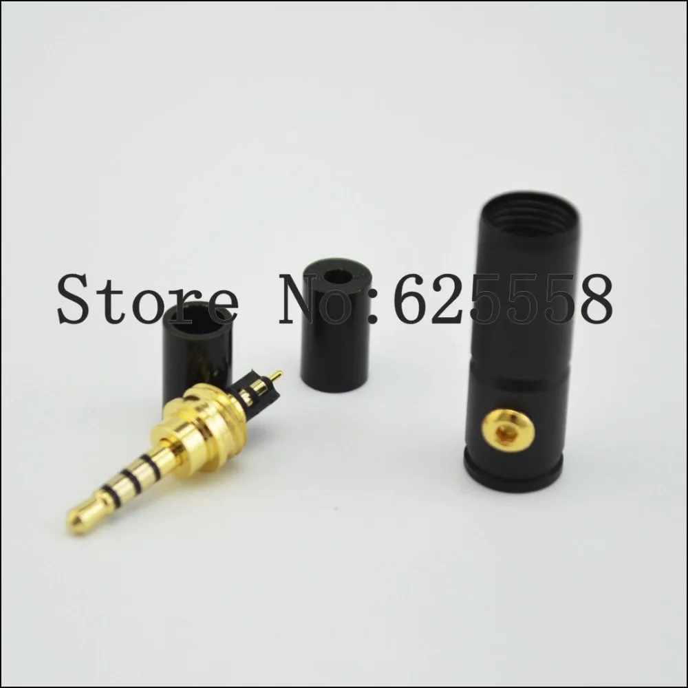 Pcs Frete grátis 2.5mm 4 4 pólos Reparação De fone de ouvido estéreo Macho Jack Ficha De Áudio De Metal De Solda