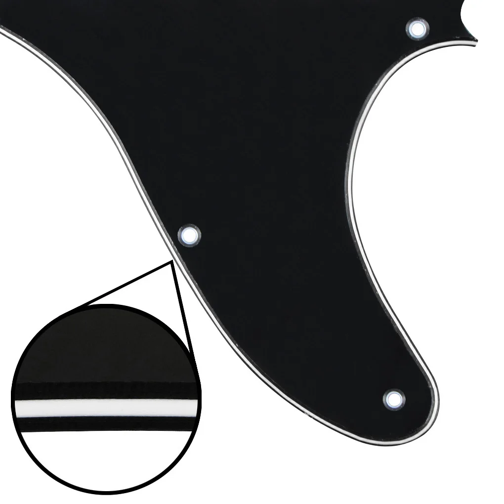 FLEOR Black 3Ply Mini Humbucker Electric Guitar Pickguard TL Scratch Plate With Screws for TL Guitar Parts