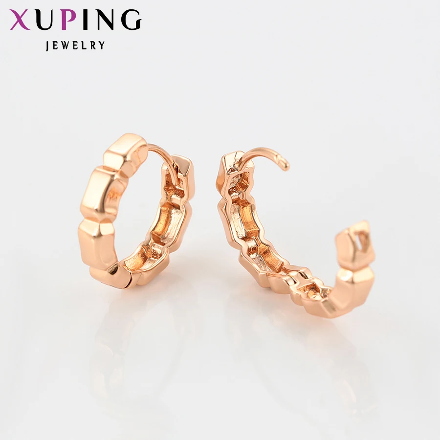 Xuping Jewelry Fashion Rose Gold Color Huggies Earring for Women 96754/A00678757