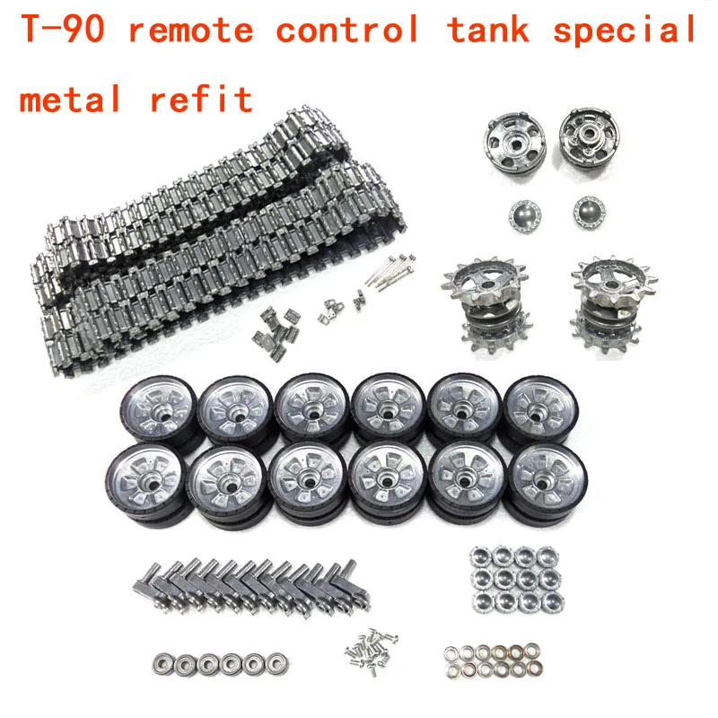 Henglong HL-3938 3938-1 Russian T90 1/16 RC tank upgrade parts metal wheels hubs set  Metal track and gear