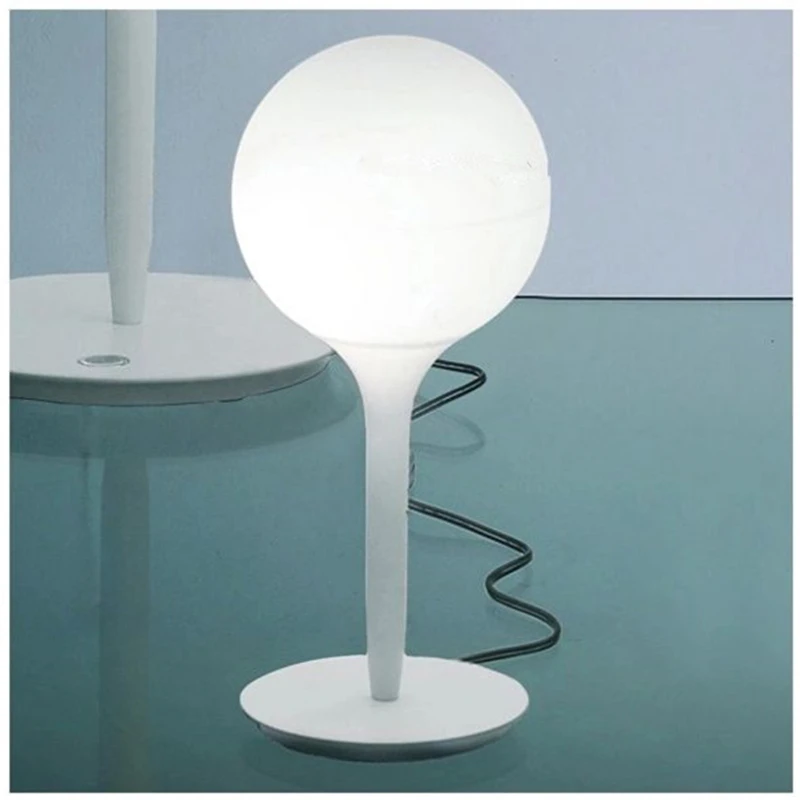 Metal White Glass Ball Table Lamp Designer Modern Office Contemporary Desk Decorations Lamp For Bedroom Living Room Restaurant